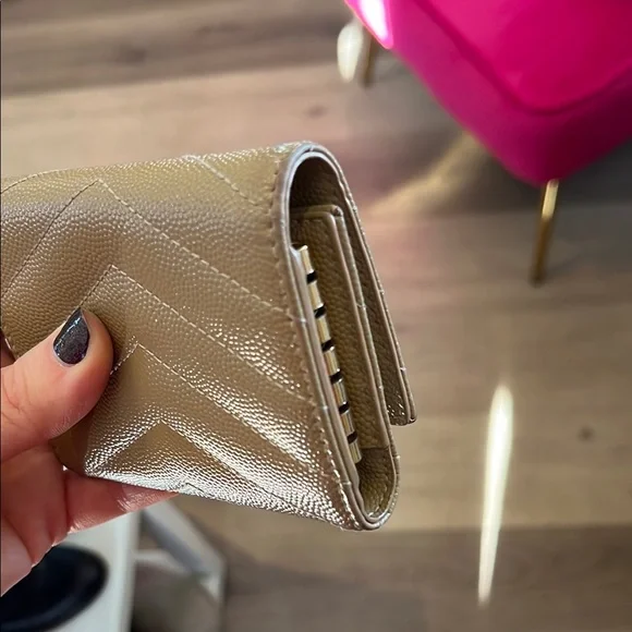Yves Saint Laurent Tan Leather Key Holder